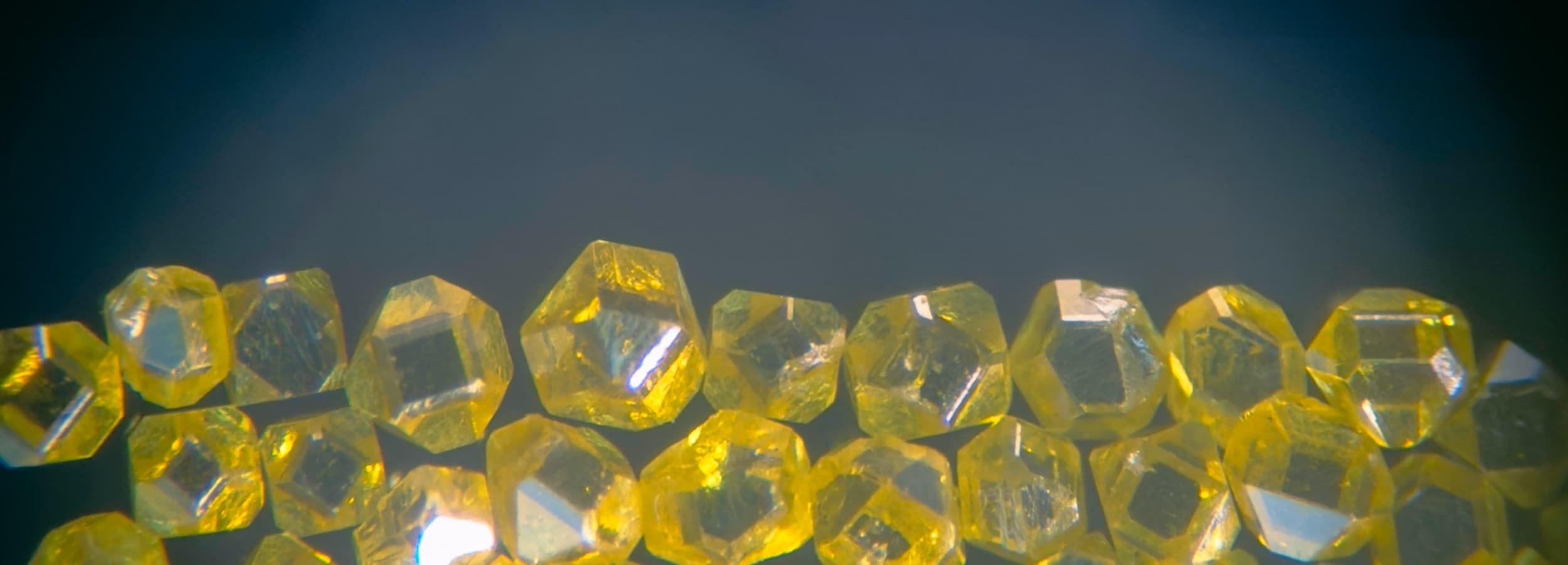 yellow diamond crystals