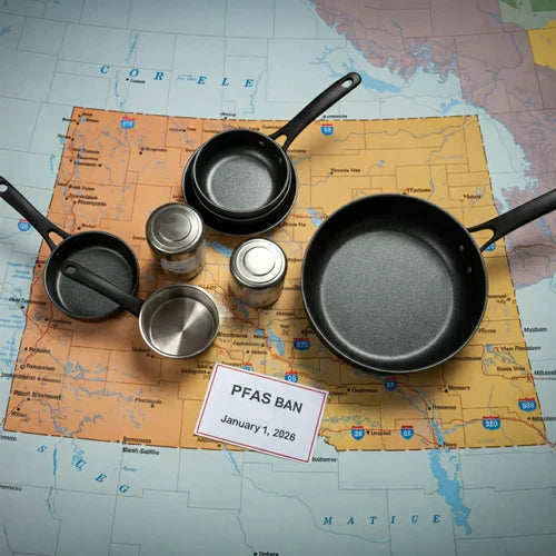 a map of Colorado with nonstick cookware PFAS Ban January 1 2026